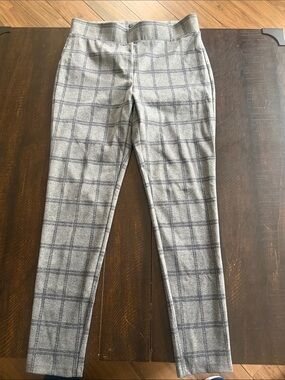 LOFT Gray Plaid Women’s Dress Pants - Tailored Windowpane